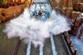 People having fun river attraction ride Infinity Falls at Seaworld Marine Theme Park 2 Royalty Free Stock Photo