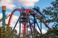 People having fun Sheikra rollercoaster at Busch Gardens 19 Royalty Free Stock Photo