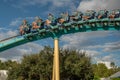 People having fun terrific Kraken rollercoaster at Seaworld 15 Royalty Free Stock Photo