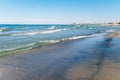 People Having Fun In Water And Relaxing In Mamaia Beach Resort At The Black Sea In Romania Royalty Free Stock Photo