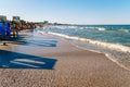 People Having Fun In Water And Relaxing In Mamaia Beach Resort At The Black Sea In Romania Royalty Free Stock Photo