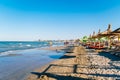 People Having Fun In Water And Relaxing In Mamaia Beach Resort At The Black Sea In Romania Royalty Free Stock Photo