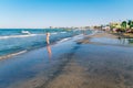 People Having Fun In Water And Relaxing In Mamaia Beach Resort At The Black Sea In Romania Royalty Free Stock Photo