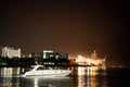 People having a party on a boat Miami scene