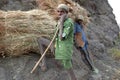 People with hay bundles, Ethiopia Royalty Free Stock Photo