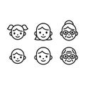 People head face icons