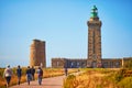 People heading to the lighthouse on Cape Frehel