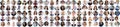 People Headshot Face Collage Royalty Free Stock Photo