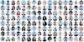 People Headshot Face Collage Royalty Free Stock Photo