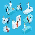 People And Healthcare Isometric Set