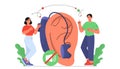 People with hearing disability vector concept