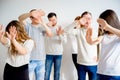 People hiding faces Royalty Free Stock Photo