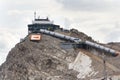 People hiking around Dachstein Hunerkogel mountain station, Alps, Austria Royalty Free Stock Photo