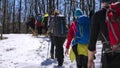 People Hiking on the Mountain