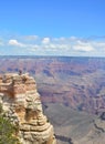 People on hiking trip taking pictures of beautiful landscape. Royalty Free Stock Photo