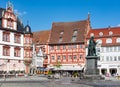 People at the historic marketplace in Coburg