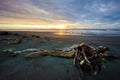 People on hokitika sand beach southland new zealand