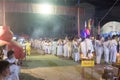 People hold candle to pray for god at Tai-Sia-Hood-jow Trang shrine during vegetarian festival