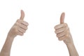 People holding their thumbs up Royalty Free Stock Photo