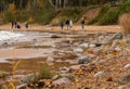 People on holiday on the shores of the Baltic Sea