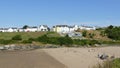 people on holidays at aberporth beach west wales uk