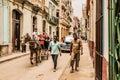 People horse and carriage streets old Havana