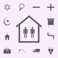 people in house. signs of pins icons universal set for web and mobile Royalty Free Stock Photo