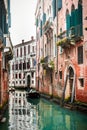 The people and the houses by the canal,traditional building