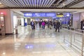 People hurry to their gate in Terminal 1 of rankfurt international airport