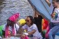 People On The HVO-Querido Boat At The Gaypride Canal Parade With Boats At Amsterdam The Netherlands 6-8-2022