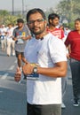 People at Hyderabad 10K Run Event, India