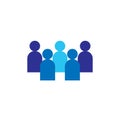 People Icon. Business corporate team working together. Social network group logo symbol. Crowd sign. Leadership or community conce Royalty Free Stock Photo