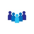 People Icon. Business corporate team working together. Social network group logo symbol. Crowd sign. Leadership or community conce Royalty Free Stock Photo