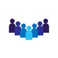 People Icon. Business corporate team working together. Social network group logo symbol. Crowd sign. Leadership or community conce Royalty Free Stock Photo