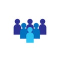 People Icon. Business corporate team working together. Social network group logo symbol. Crowd sign. Leadership or community conce Royalty Free Stock Photo