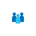 People Icon. Business corporate team working together. Social network group logo symbol. Crowd sign. Leadership or community conce