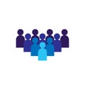 People Icon. Business corporate team working together. Social network group logo symbol. Crowd sign. Leadership or community conce Royalty Free Stock Photo