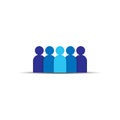 People Icon. Business corporate team working together. Social network group logo symbol. Crowd sign. Leadership or community conce Royalty Free Stock Photo