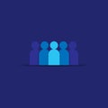 People Icon. Business corporate team working together. Social network group logo symbol. Crowd sign. Leadership or community conce Royalty Free Stock Photo