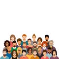 People icon crowd. Vector illustration
