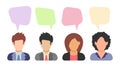 People icon in flat style Royalty Free Stock Photo