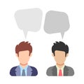People icon in flat style Royalty Free Stock Photo