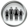 People icon grey Royalty Free Stock Photo