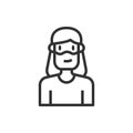 People Icon Man beard Vector Illustration