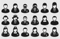 People icon set of different profession.