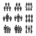 people icon set Royalty Free Stock Photo