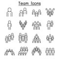 People icon set in thin line style vector illustration graphic design Royalty Free Stock Photo