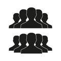 People Icon set in trendy flat style isolated on light background with shadow. Crowd signs. Persons symbol for your infographics Royalty Free Stock Photo