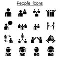 People icon set Royalty Free Stock Photo