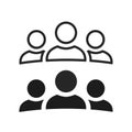 People icon, teamwork, staff, partnership, three person sign - vector